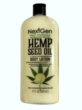 New NEXTGEN (12 Fl. Oz.) 🍍●Pineapple & Honeydew Melon●🍈 Hemp Oil Body Lotion.